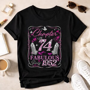 Regalo de 74.º cumpleaños para mujer, capítulo 74 desde 1952, diamante personalizado para reina de cumpleaños.