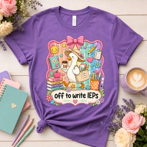 Spezialpädagogik Lehrer Gans Shirt, Aus IEPs T-Shirt zu schreiben, Back to School Outfit