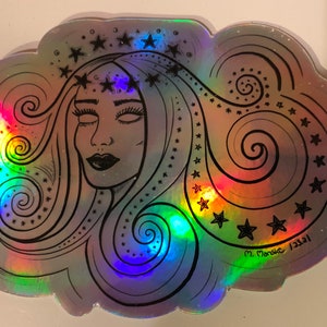 Ethereal Dreamer 3.75” x 3” Holographic Die Cut Sticker