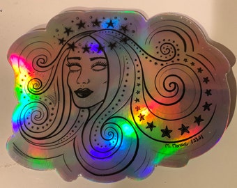 Ethereal Dreamer 3.75” x 3” Holographic Die Cut Sticker