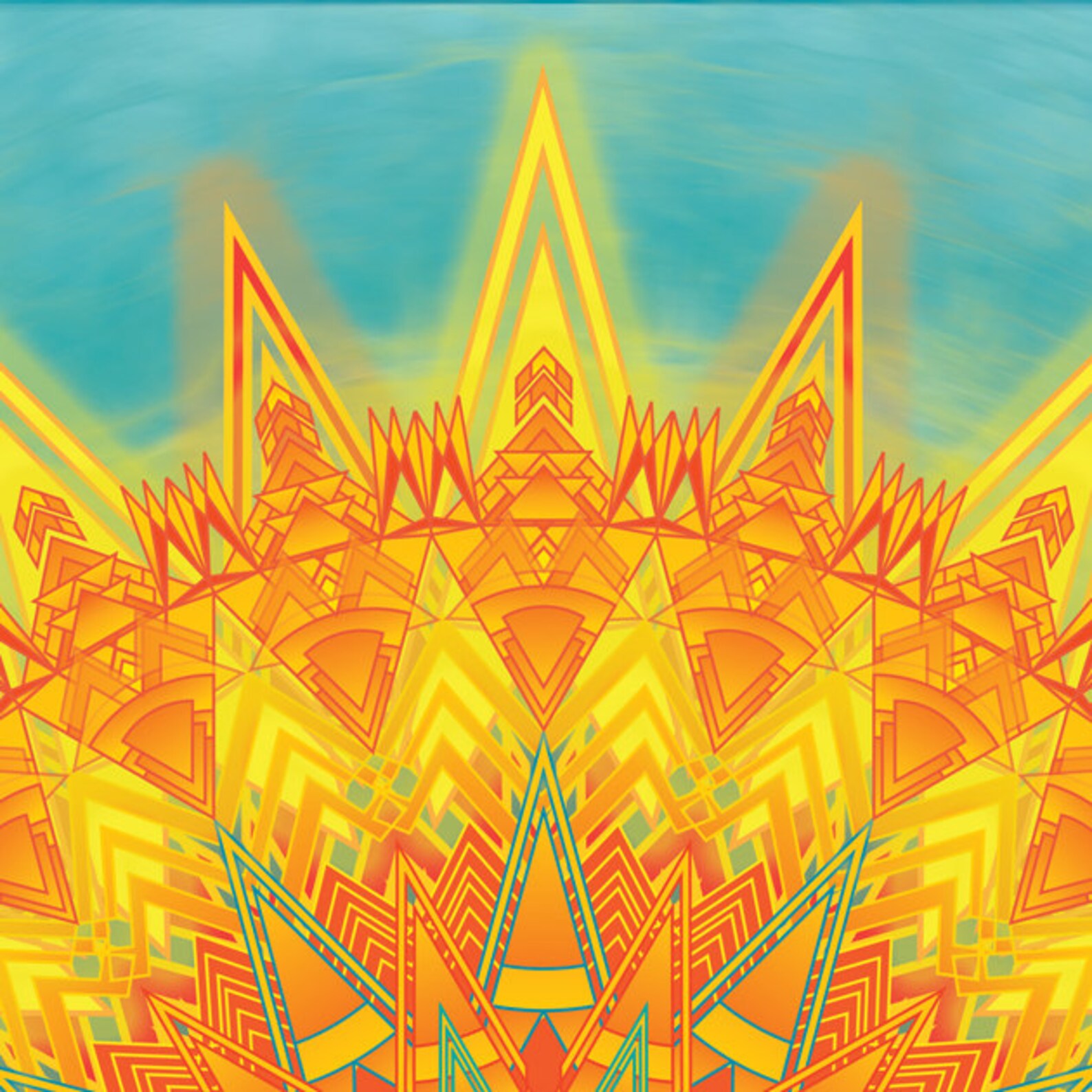 Summer Solstice, Summer Mandala, Geometric Sun, Geometric Art Print