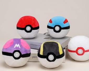 Poki Plush Ball,  cut Great  Master Ball, Gift for Anime ball