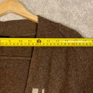 Pendleton Aztec Lambswool Cardigan Duster Brown Sweater Knit Size Large image 13