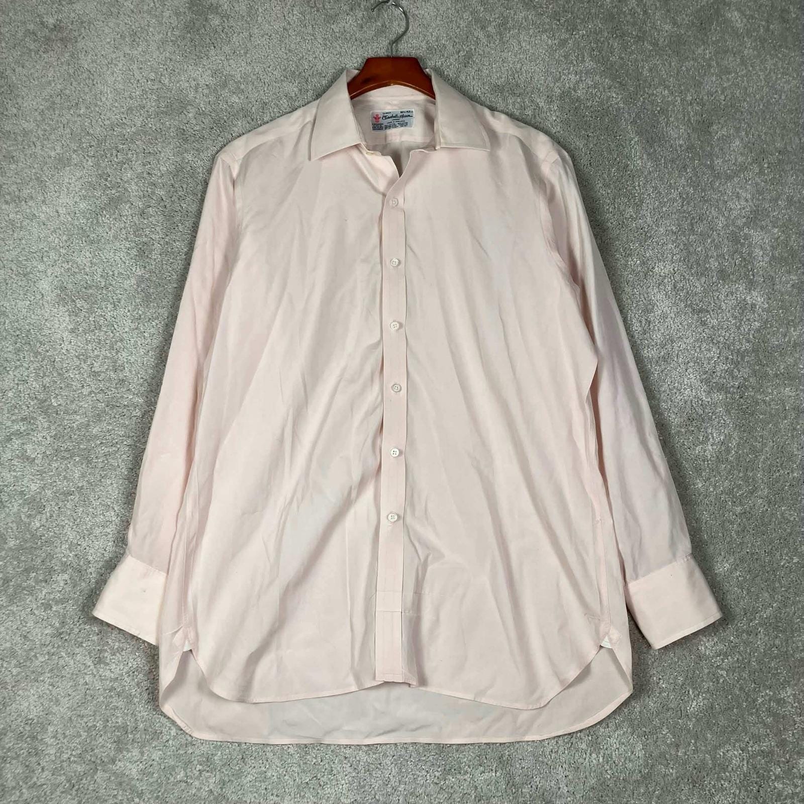 Turnbull & Asser, Vintage Turnbull & Asser Dress Shirt Mens 16.5 Pink Cotton Neiman Marcus England