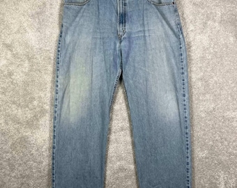 Vintage Levis 550 Jeans Mens 42x30 Light Wash Blue Denim 100% Cotton Relaxed Fit
