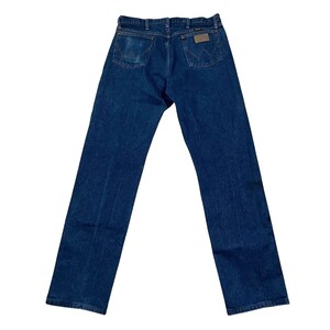 Vintage Wrangler Jeans Mens Fits 33x34 Straight Leg Dark Wash Classic Cowboy image 2