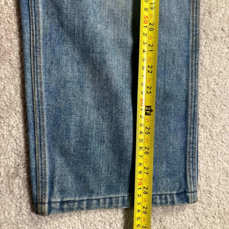 VTG 70s Wrangler Jeans Mud Faded Distressed Mens 34x32 (fit 32x29) Made In USA image 12