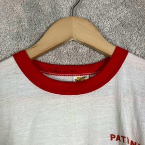 Vintage 70s Russell Athletic BSA Pathfinder District Ringer T Shirt White Red M image 4