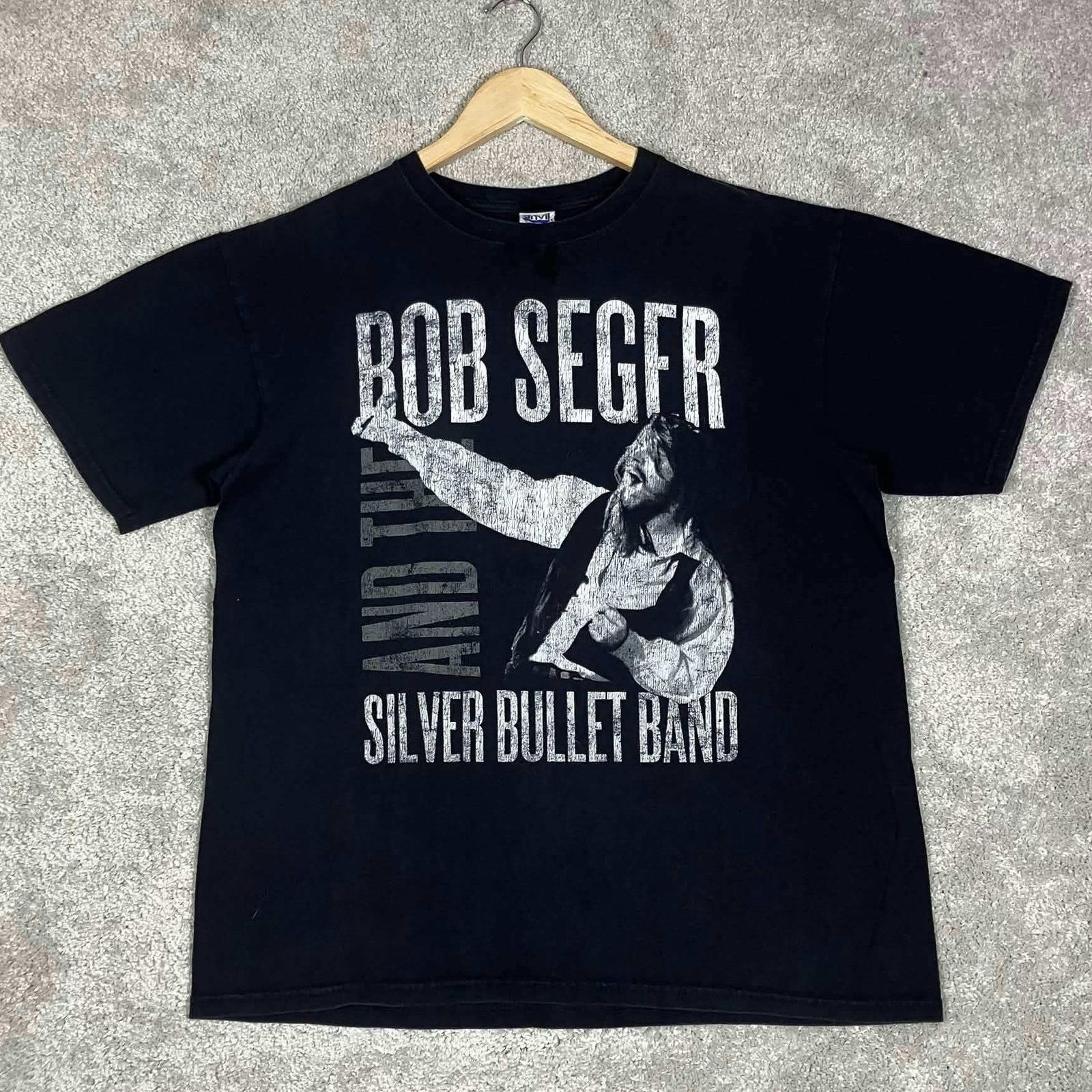 Bob Seger and the Silver Bullet Band Anvil Graphic T-shirt Black