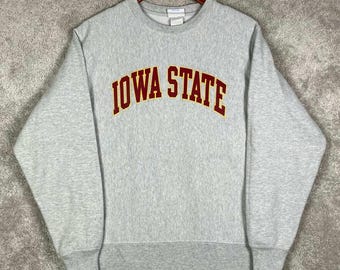 Champion Reverse Weave Iowa State Sweatshirt Mens Medium Gray Pullover CS3050