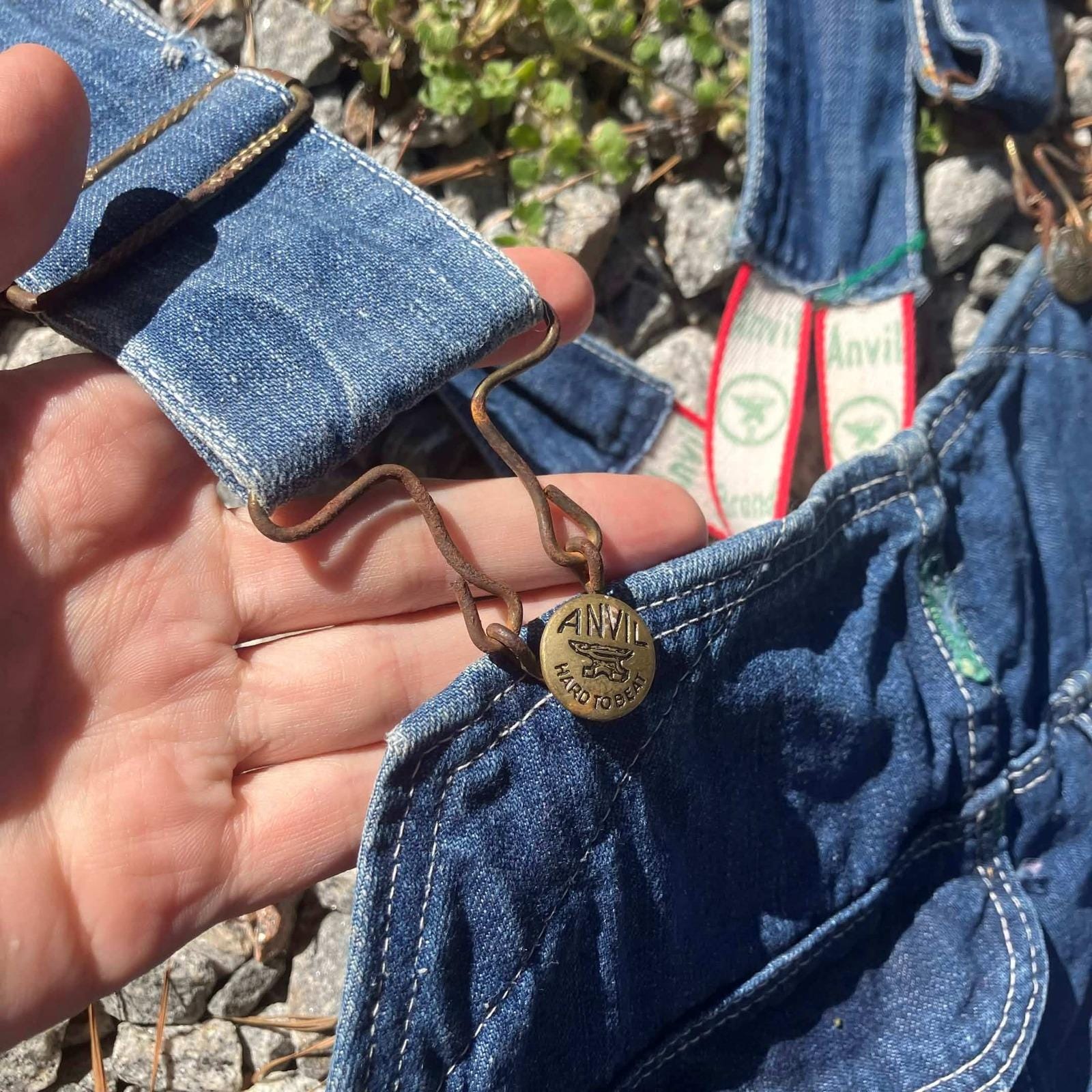 1950s Anvil Brand Overalls Spell Out Adjustable Straps Vintage