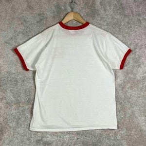 Vintage 70s Russell Athletic BSA Pathfinder District Ringer T Shirt White Red M image 9