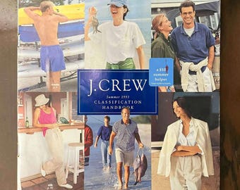 vintage J.Crew Summer 1993 Classification Handbook Catalogue 90s Fashion Ephemera