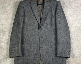 Chaqueta deportiva de lana gris tweed para hombre, estilo vintage de los años 50, marca Thalhimers, talla 41R