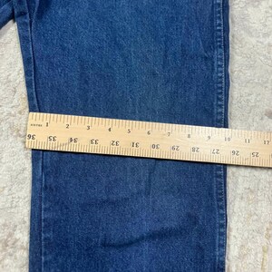 Vintage Wrangler Jeans Mens Fits 33x34 Straight Leg Dark Wash Classic Cowboy image 9