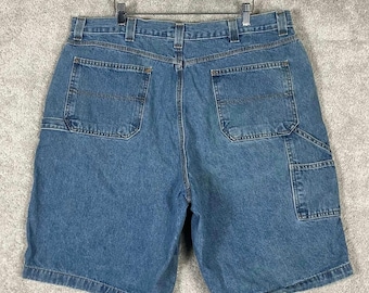 Pantalones cortos vaqueros Saddlebred para hombre, color azul, talla 40W, 100% algodón, estilo años 2000, vintage.