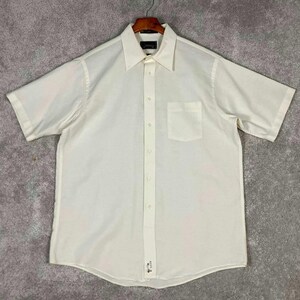Vintage jaren 90 Arrow Company heren wit oxford button-down shirt met korte mouw 16,5 "