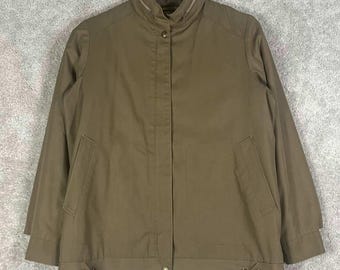 Chaqueta vintage de los años 70 London Fog Outdoors Unlimited para hombre, color marrón, con cremallera, talla 5/6.