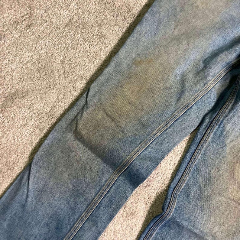 VTG 70s Wrangler Jeans Mud Faded Distressed Mens 34x32 (fit 32x29) Made In USA image 5