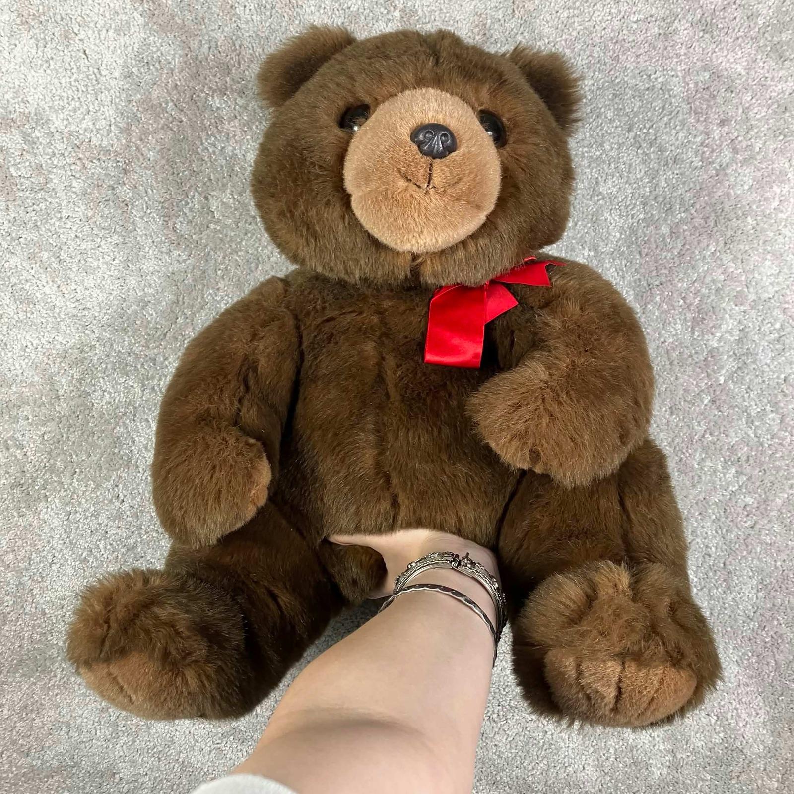 Vintage Teddy Bear With Brown Ribbon - Etsy Canada