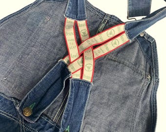 Vintage Sears Tradewear Union Made Denim Overalls 30x30 USA