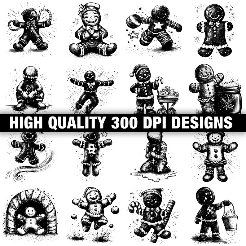 Gingerbread Characters SVG Bundle | 117+ Cut Files (svg, Png, Dxf, Eps ...