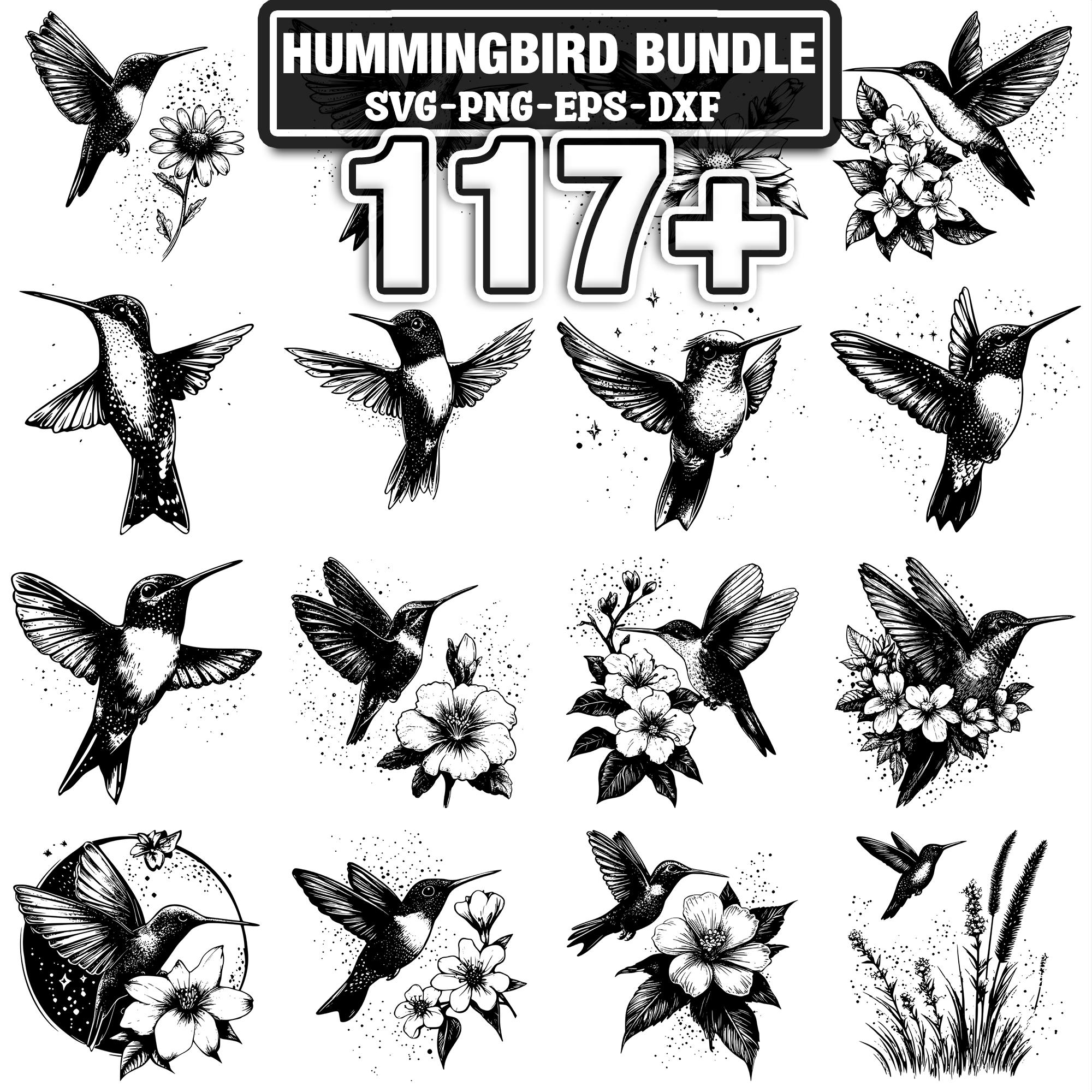 117+ Hummingbird Svg, Png, Dxf, Eps Designs Bundle | Instant Digital ...