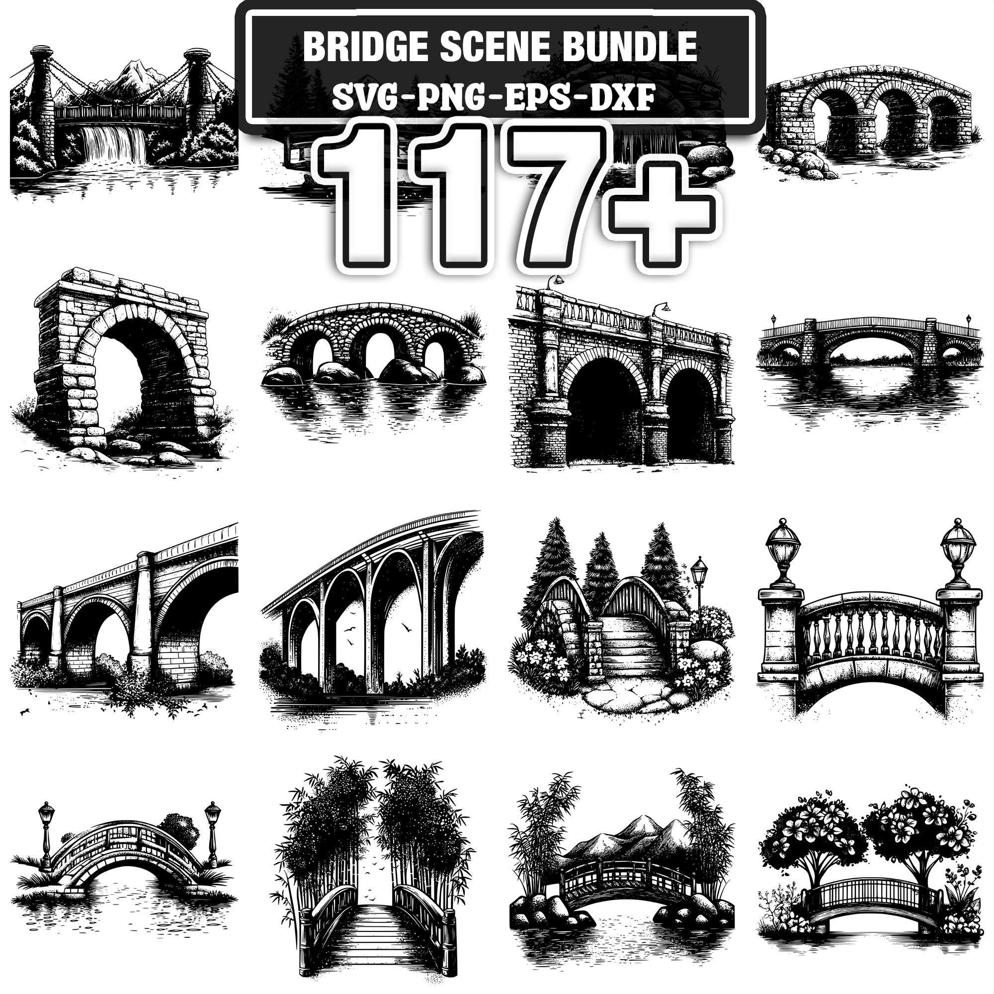 Bridge Scene Svg Bundle | 117+ Svg Png Eps Dxf Clipart | Instant ...
