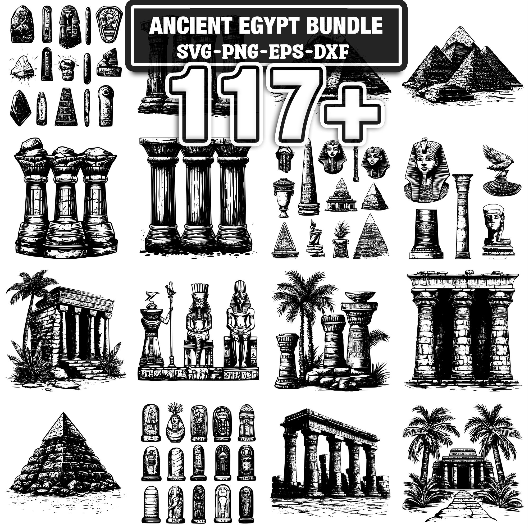 Ancient Egypt Svg Bundle | 117+ Svg Png Eps Dxf Clipart | Instant ...