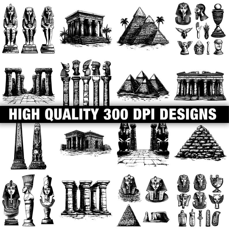 Ancient Egypt Svg Bundle | 117+ Svg Png Eps Dxf Clipart | Instant ...