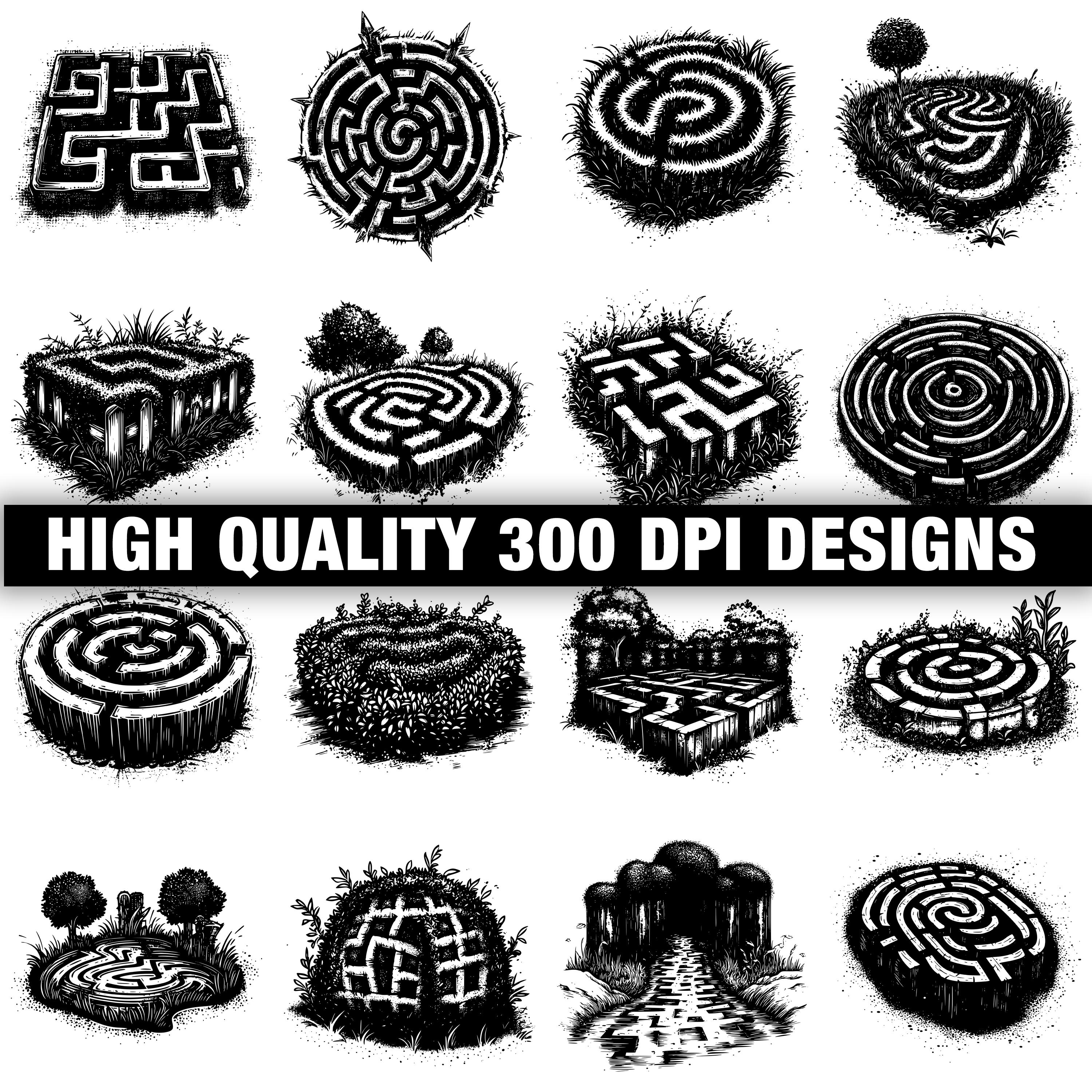 117+ Labyrinth Svg, Png, Dxf, Eps Designs Bundle | Instant Digital ...