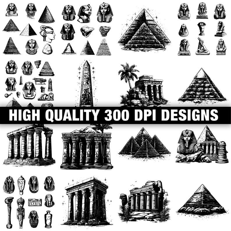 Ancient Egypt Svg Bundle | 117+ Svg Png Eps Dxf Clipart | Instant ...