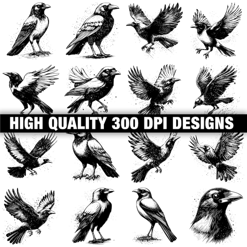 Two Crows Svg Crow Svg Bundle | 117+ Svg Png Eps Dxf Clipart | Instant Digital ...