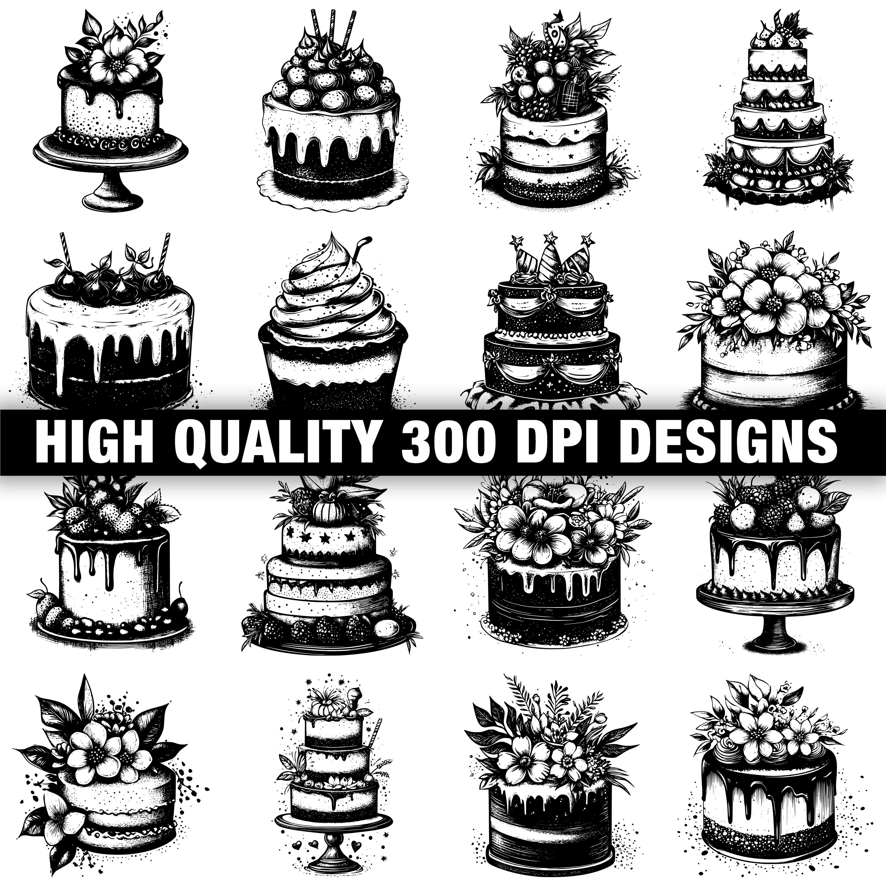 117+ Decorative Cake Svg, Png, Dxf, Eps Designs Bundle | Instant ...