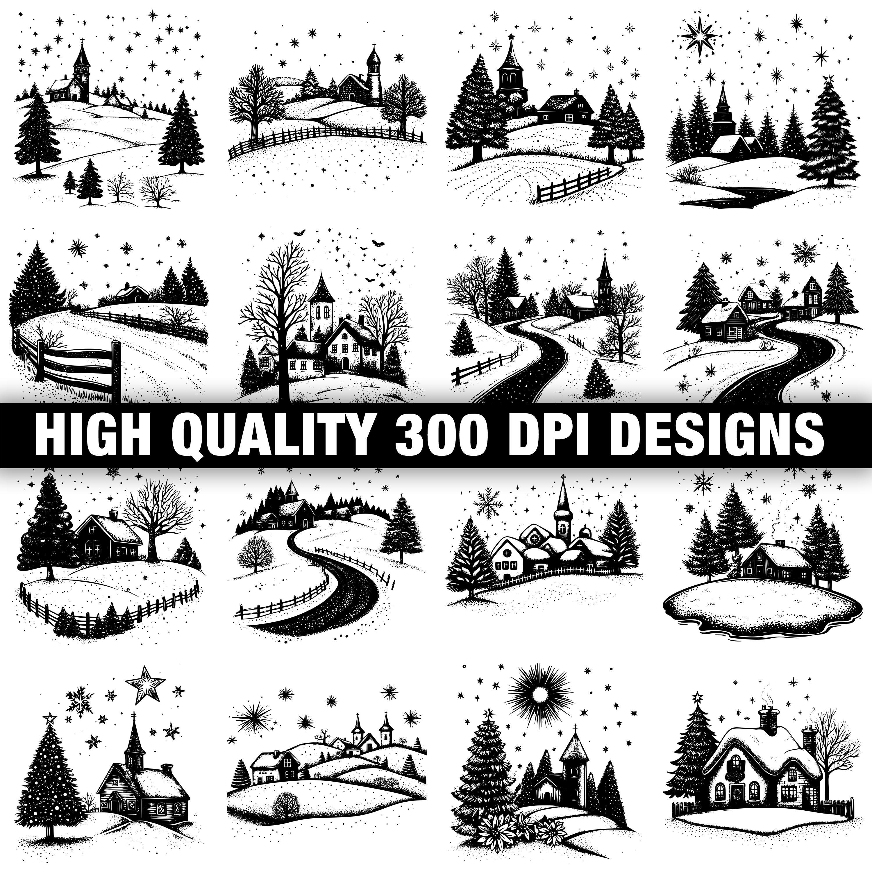 117+ Christmas Countryside Winter Svg, Png, Dxf, Eps Designs Bundle ...