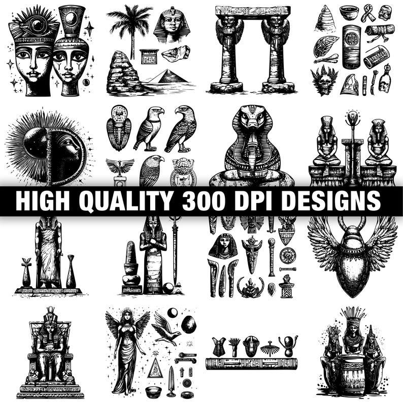 Ancient Hieroglyphic Symbols Svg Bundle | 117+ Svg Png Eps Dxf Clipart ...