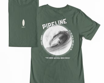 Camiseta de surf DRIFT Pipeline, serie Famous Barrels, camiseta de barril con gráfico de peso pesado, lanzamiento limitado