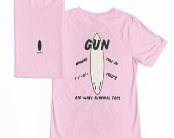 Camiseta DRIFT Gun Surf / Serie Board Outline / Camiseta Big Wave Tow-In