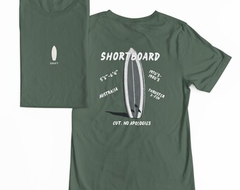 Camiseta de surf para tabla corta DRIFT / Serie Board Outline / Camiseta de alto rendimiento / Camiseta Thruster