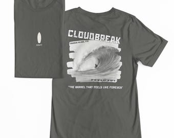 Camiseta de surf DRIFT Cloudbreak, camiseta de peso pesado de la serie Famous Barrels