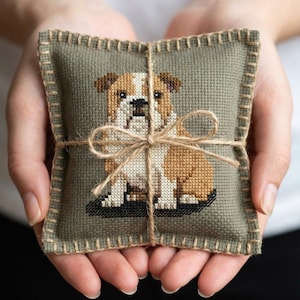 bulldog cross stitch pattern