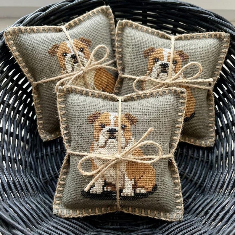 bulldog cross stitch pattern