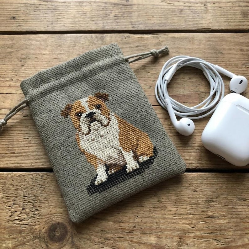 Tiny Dog Cross Stitch Pattern - Sitting English Bulldog PDF image 11