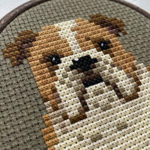 bulldog cross stitch pattern