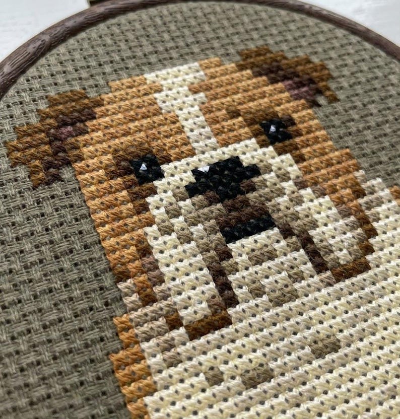 bulldog cross stitch pattern