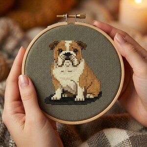 bulldog cross stitch pattern