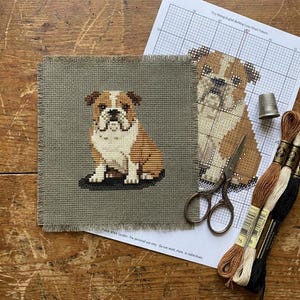 bulldog cross stitch pattern