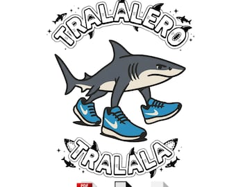 Tralero tralala PNG Italienische Gehirnrot (Digitaler Download)