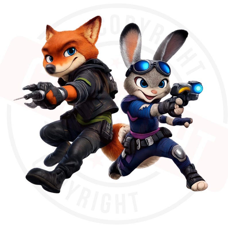 Zootopia 2 Clipart | Judy Hopps Nick Wilde | Cartoon PNG SVG Bundle ...