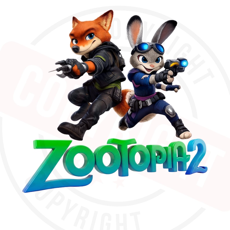 Zootopia 2 Clipart | Judy Hopps Nick Wilde | Cartoon PNG SVG Bundle ...
